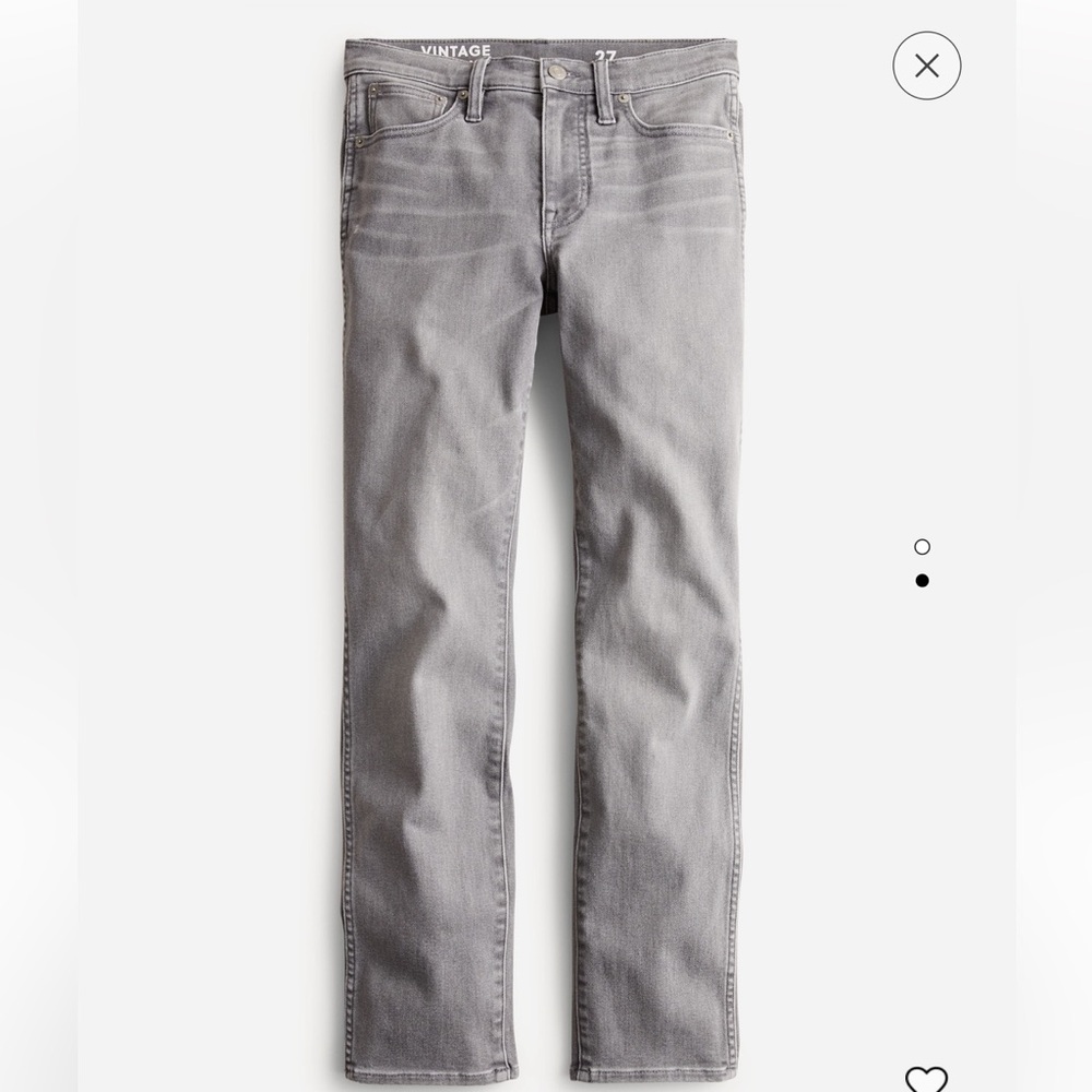 J. Crew 9” vintage slim-straight jean in Grey Dove wash